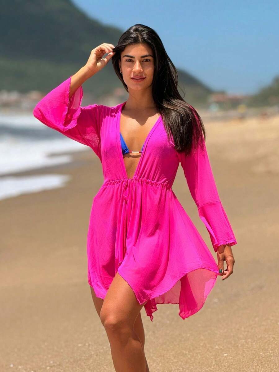Saída de Praia kimono curta soltinha - Praiar
