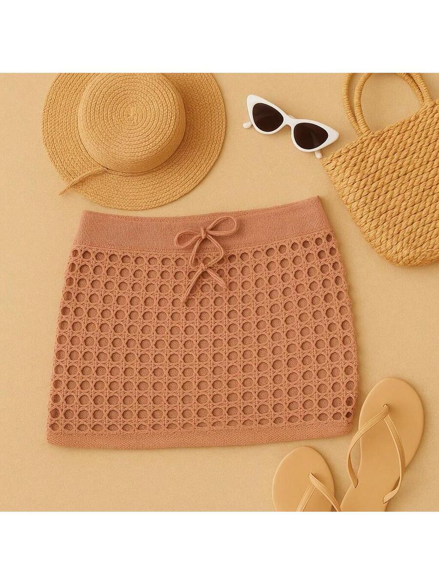 Saída de Praia Saia Curta Crochet - Praiar