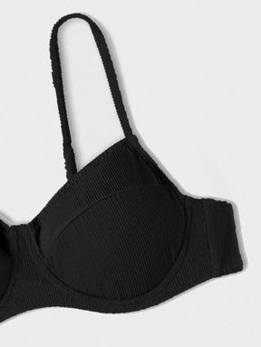 Biquíni Liso de Tecido Canelado - Praiar