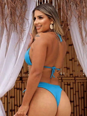 Biquini Cortininha Canelado - Praiar