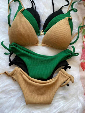 Biquini Cortininha Canelado - Praiar