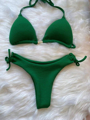 Biquini Cortininha Canelado - Praiar