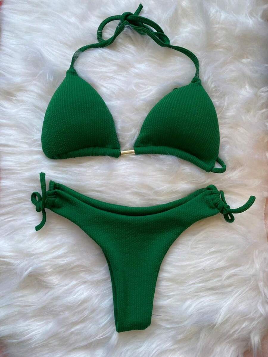 Biquini Cortininha Canelado - Praiar