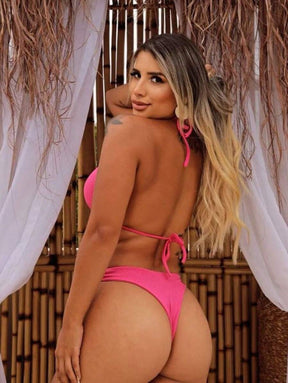 Biquini Cortininha Canelado - Praiar