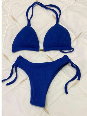 Biquini Cortininha Canelado - Praiar