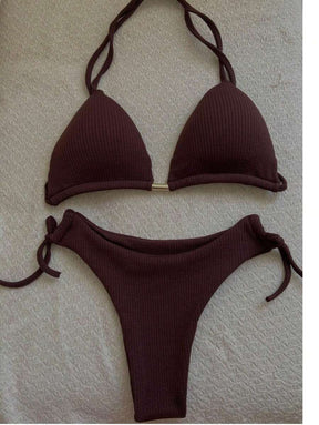 Biquini Cortininha Canelado - Praiar