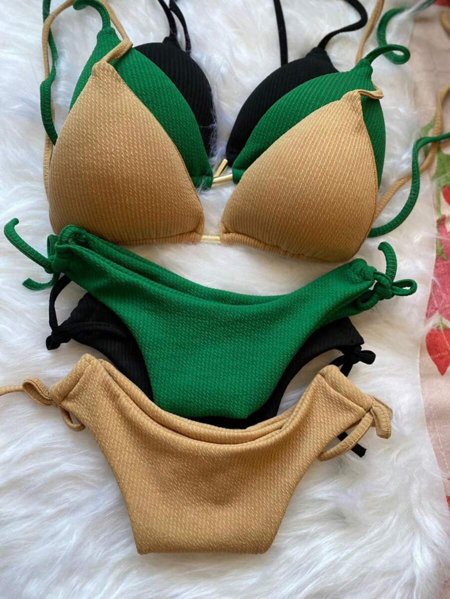 Biquini Cortininha Canelado - Praiar