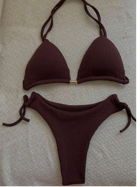 Biquini Cortininha Canelado - Praiar