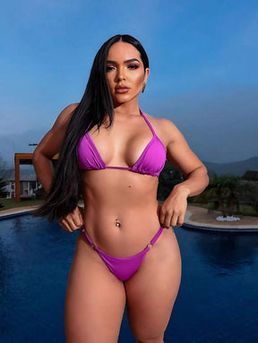 Biquíni de Fita Para Bronze Sexy com Alça Fina Ajustável e Fio Dental Marquinha