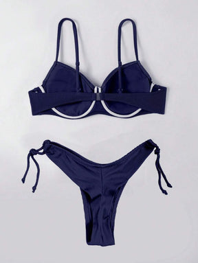 Biquíni Liso de Tecido Canelado - Praiar