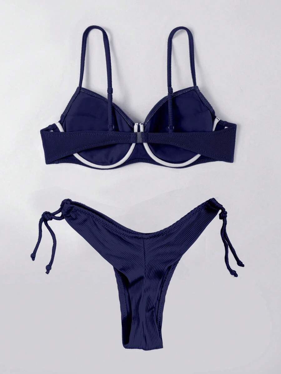 Biquíni Liso de Tecido Canelado - Praiar