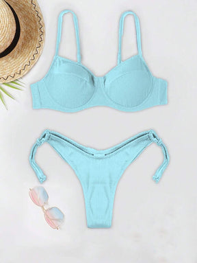 Biquíni Liso de Tecido Canelado - Praiar