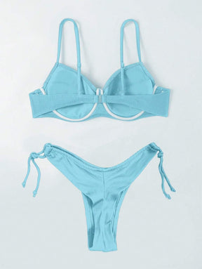 Biquíni Liso de Tecido Canelado - Praiar