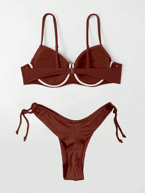 Biquíni Liso de Tecido Canelado - Praiar