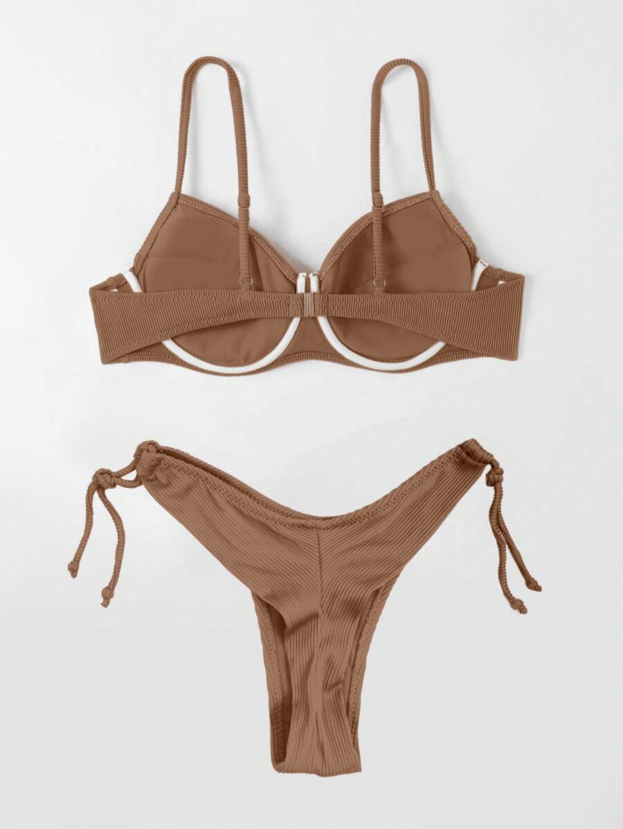 Biquíni Liso de Tecido Canelado - Praiar