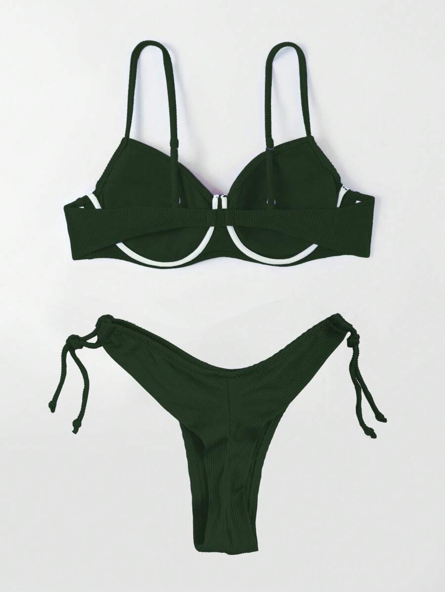 Biquíni Liso de Tecido Canelado - Praiar