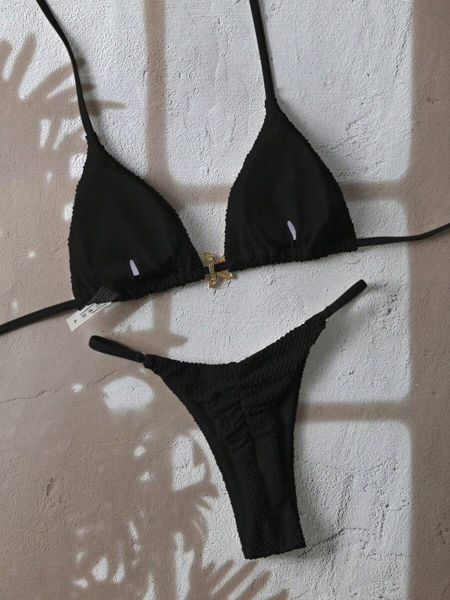 2 Peças Conjunto de Maiô Bikini Cortininha - Praiar