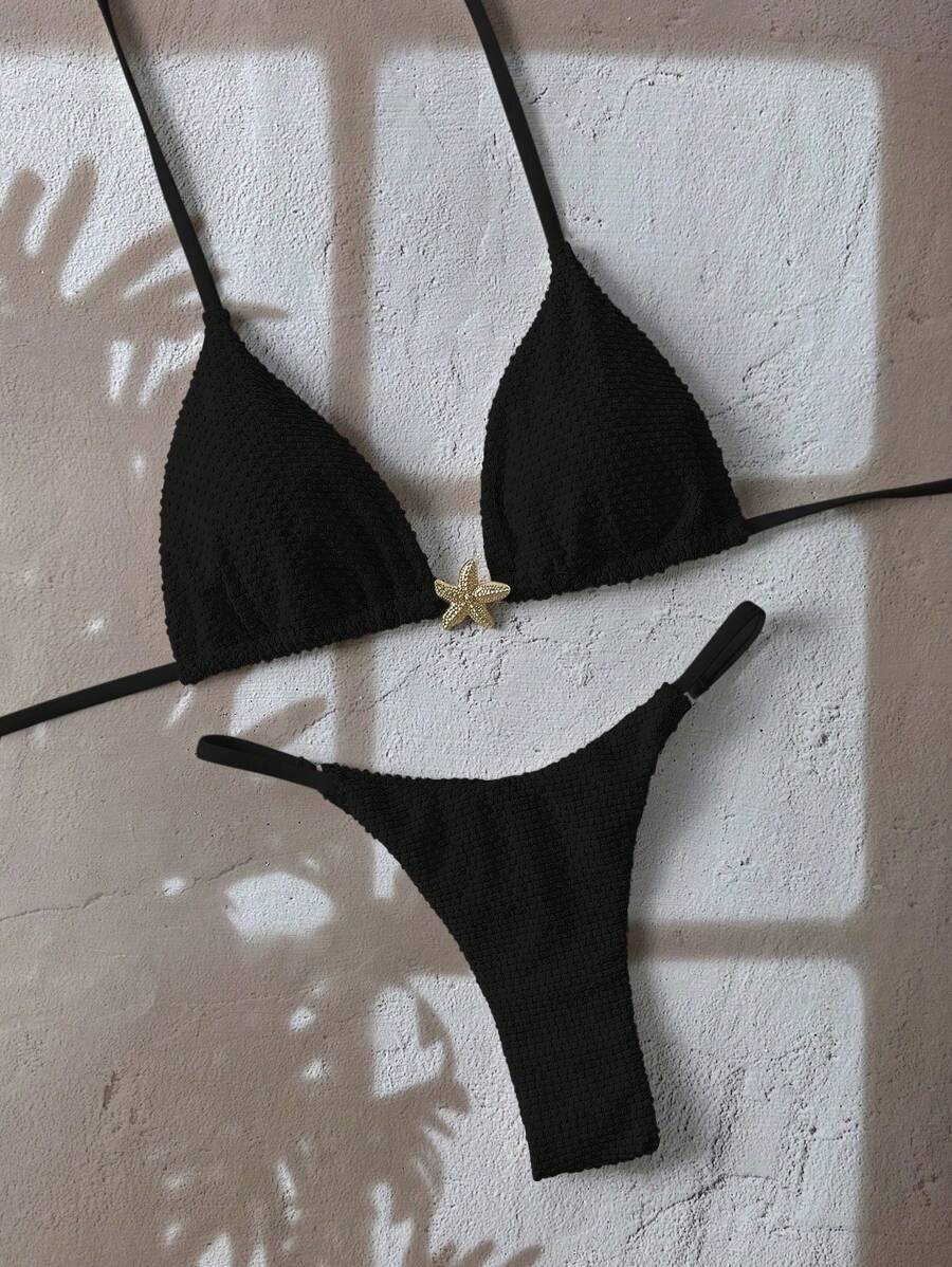 2 Peças Conjunto de Maiô Bikini Cortininha - Praiar