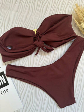 Biquíni Bege Asa Delta com Bojo Removível – Praiar