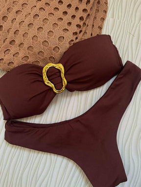 Biquíni Bege Asa Delta com Bojo Removível – Praiar