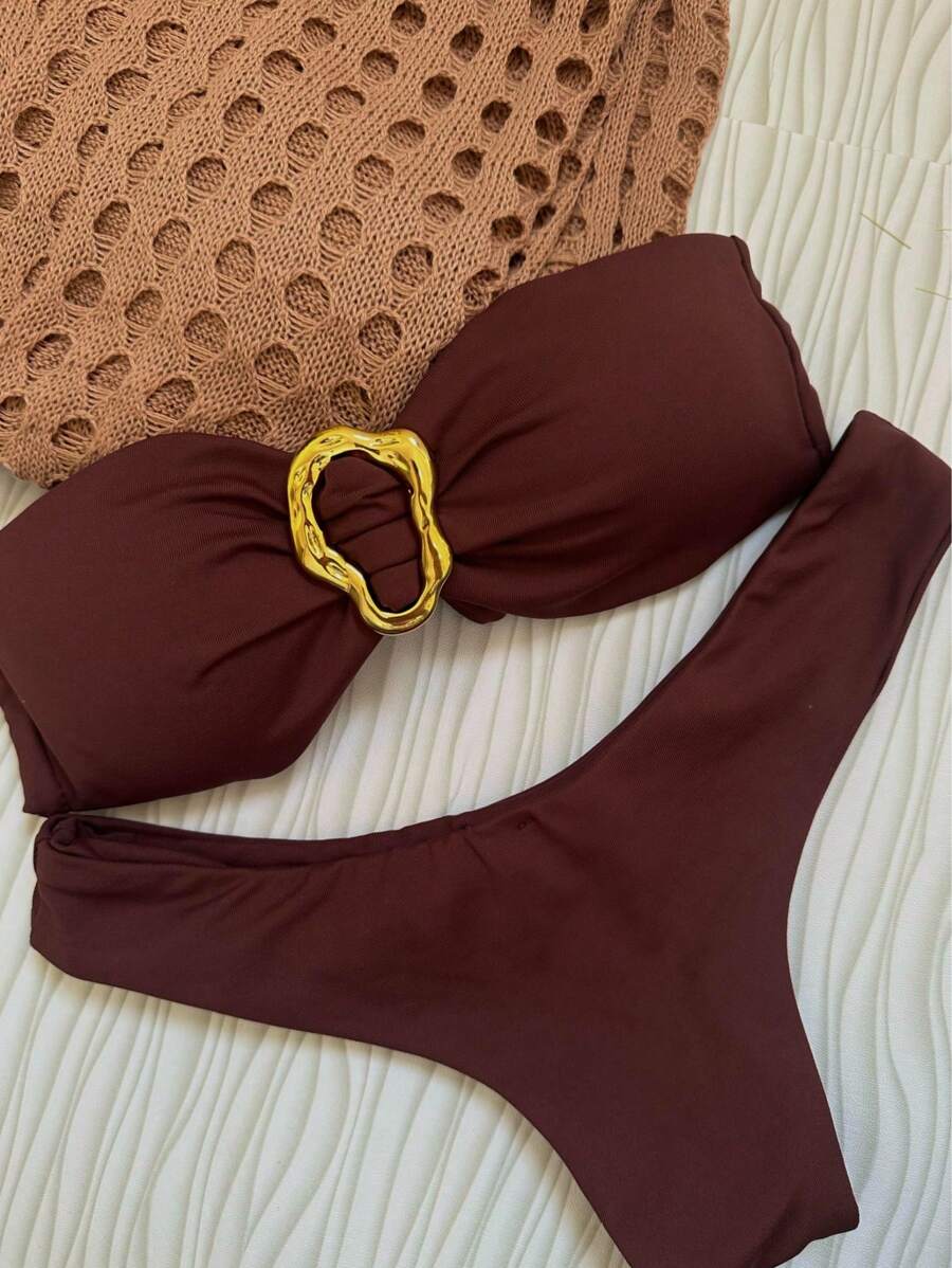 Biquíni Bege Asa Delta com Bojo Removível – Praiar