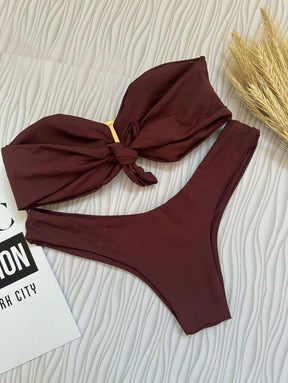 Biquíni Bege Asa Delta com Bojo Removível – Praiar