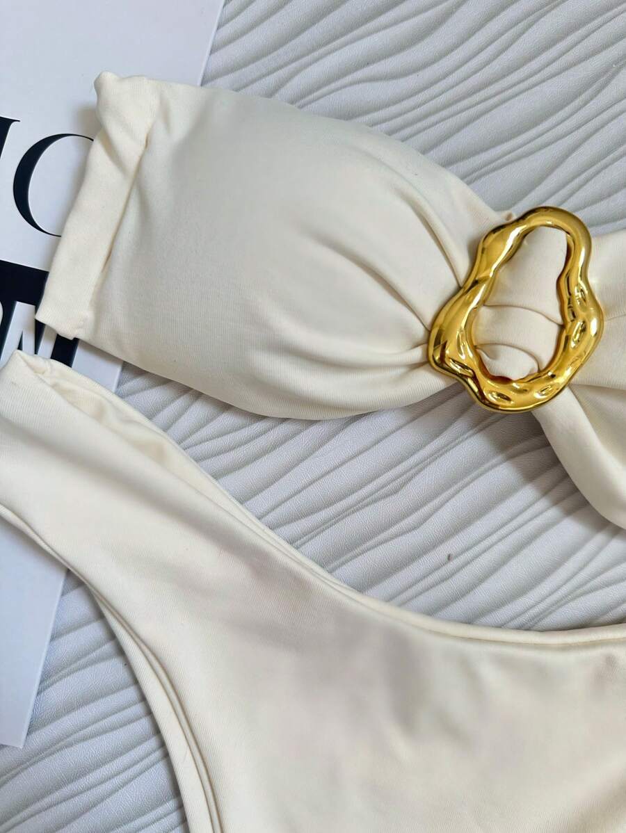 Biquíni Bege Asa Delta com Bojo Removível – Praiar