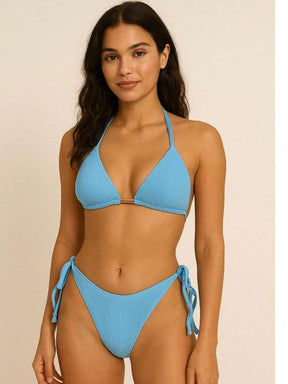 Biquini Cortininha Canelado - Praiar