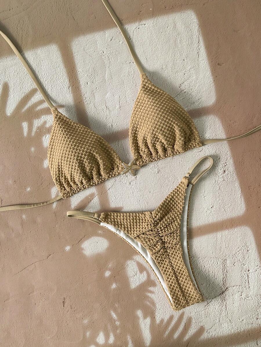 2 Peças Conjunto de Maiô Bikini Cortininha - Praiar